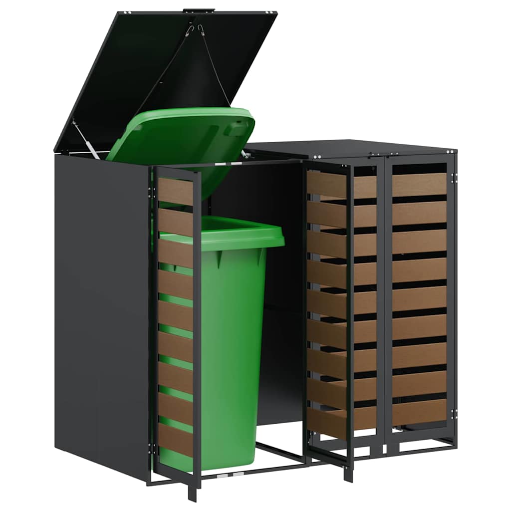 Wagenmüllbehälter für 2 Behälter 136 x 77,5 x 115,5 cm Stahl