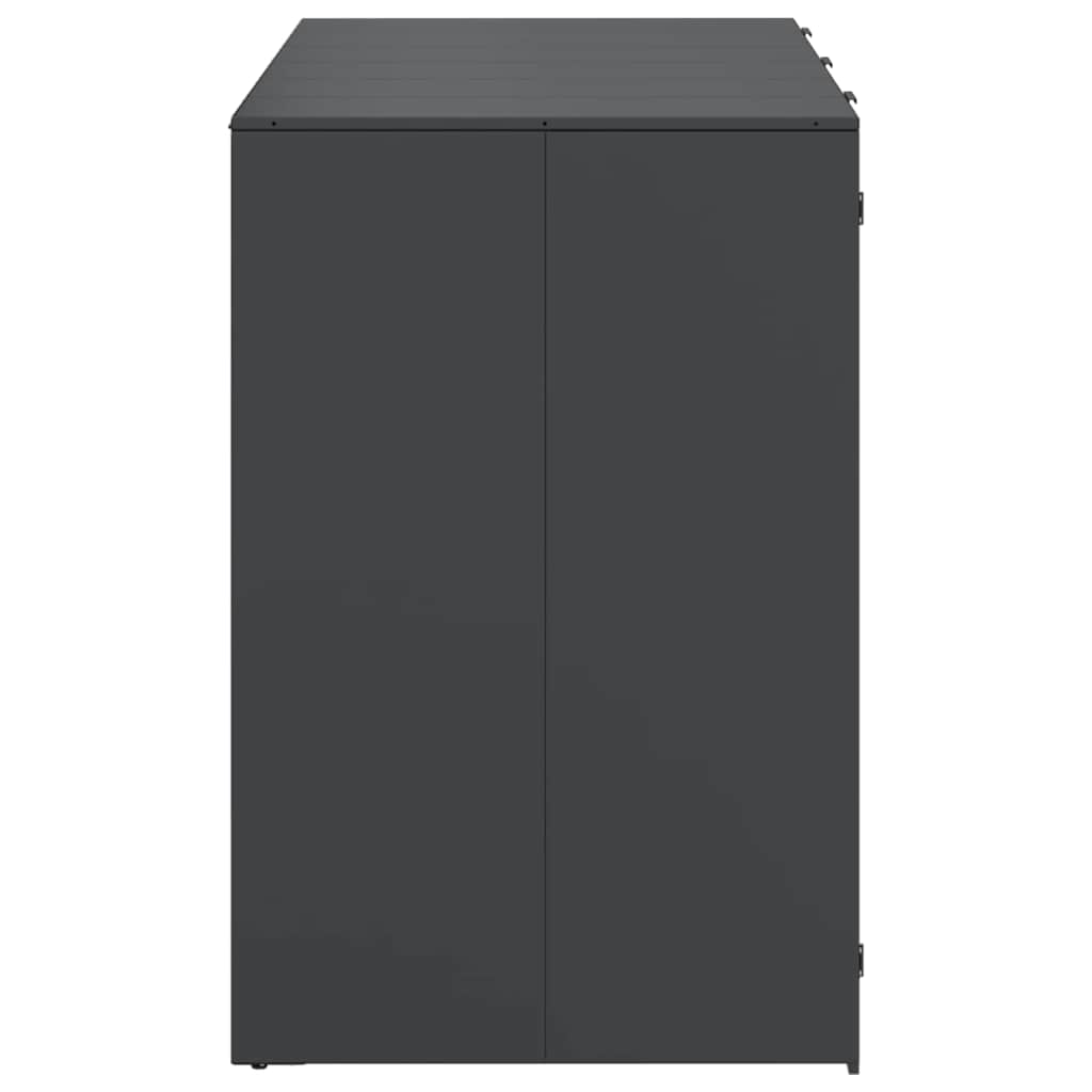 Wagenmüllbehälter für 3 Behälter 204 x 77,5 x 115,5 cm Stahl