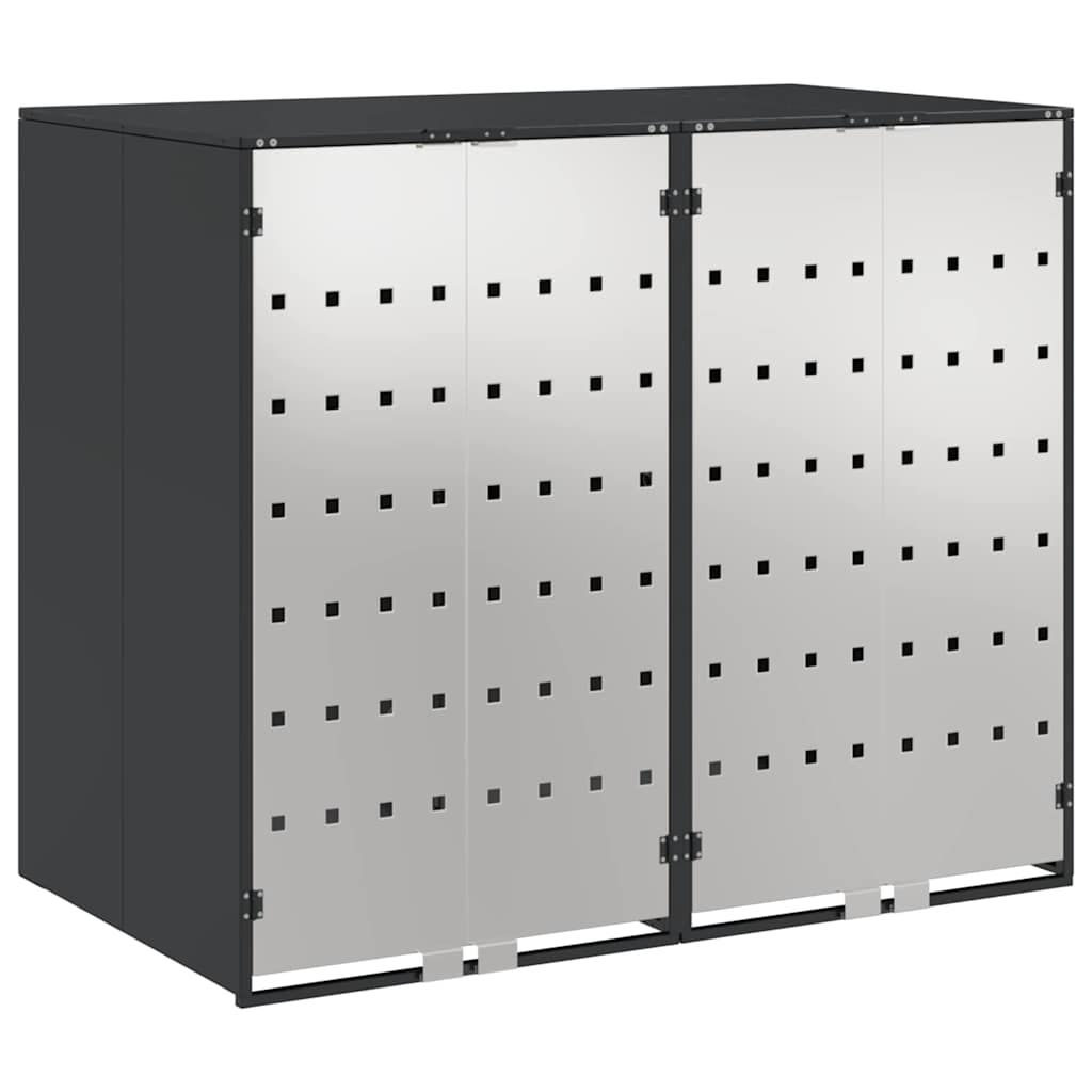 Wagenmüllbehälter für 2 Behälter 136 x 77,5 x 115,5 cm Stahl