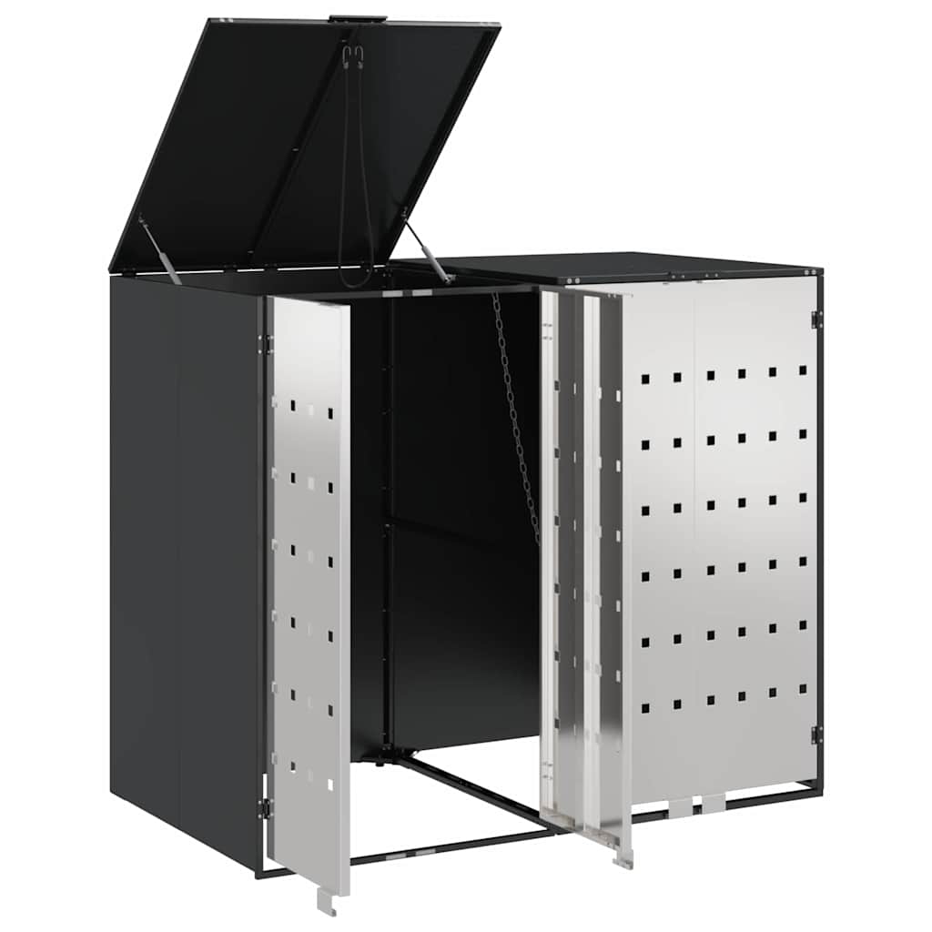 Wagenmüllbehälter für 2 Behälter 136 x 77,5 x 115,5 cm Stahl
