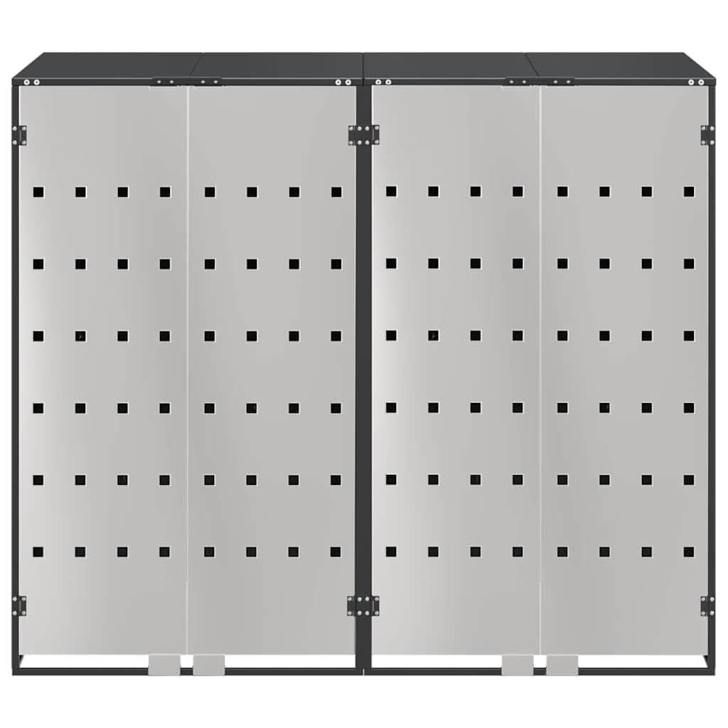 Wagenmüllbehälter für 2 Behälter 136 x 77,5 x 115,5 cm Stahl