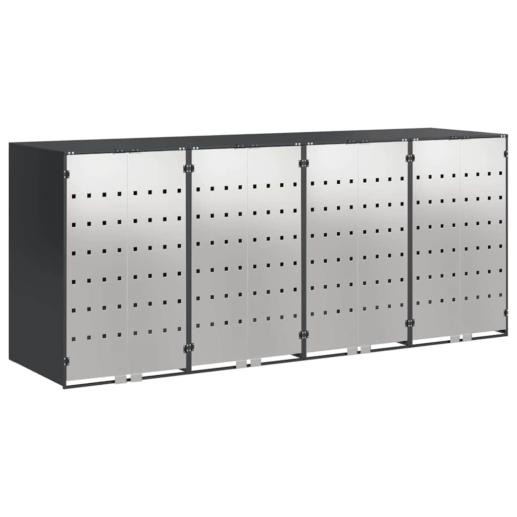 Wagenmüllbehälter für 4 Behälter 272 x 77,5 x 115,5 cm Stahl