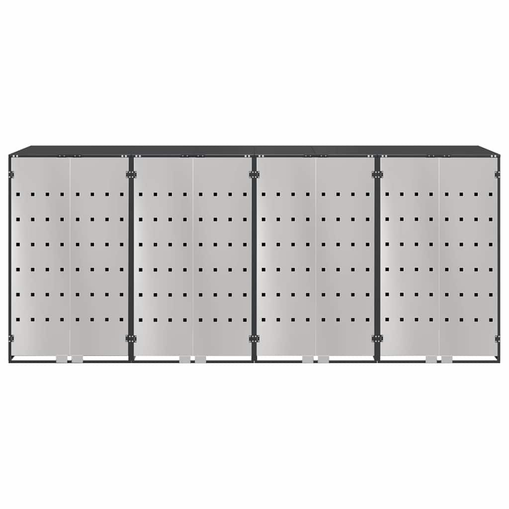 Wagenmüllbehälter für 4 Behälter 272 x 77,5 x 115,5 cm Stahl