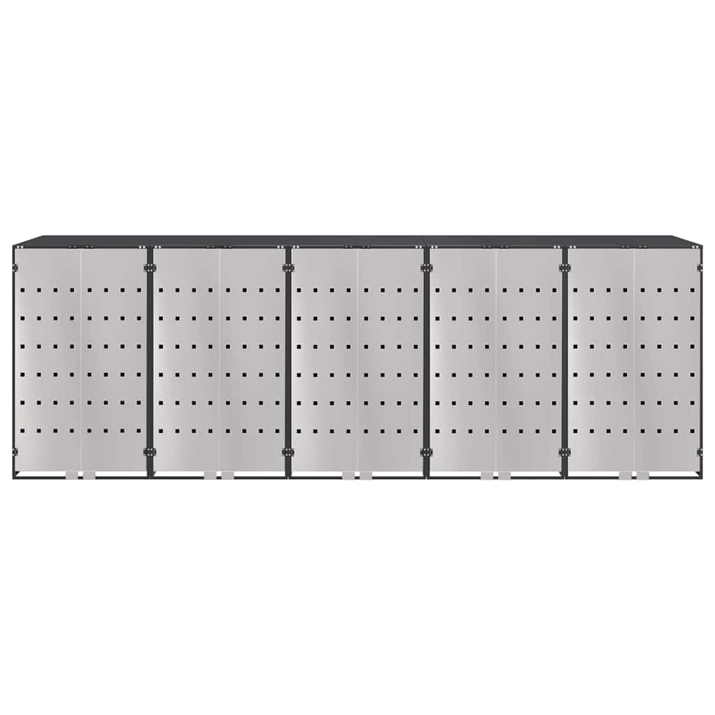 Wagenmüllbehälter für 5 Behälter 340 x 77,5 x 115,5 cm Stahl
