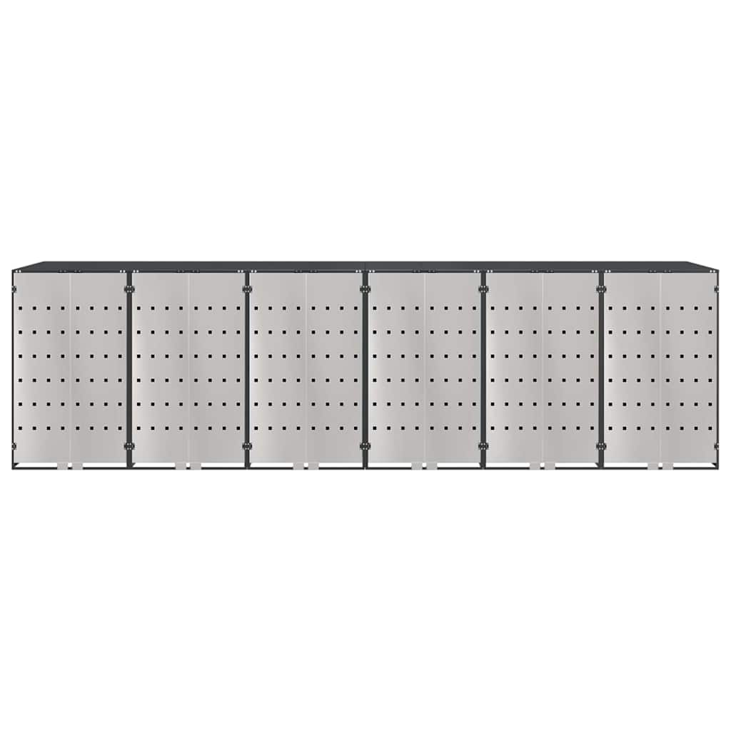 Wagenmüllbehälter für 6 Behälter 408 x 77,5 x 115,5 cm Stahl