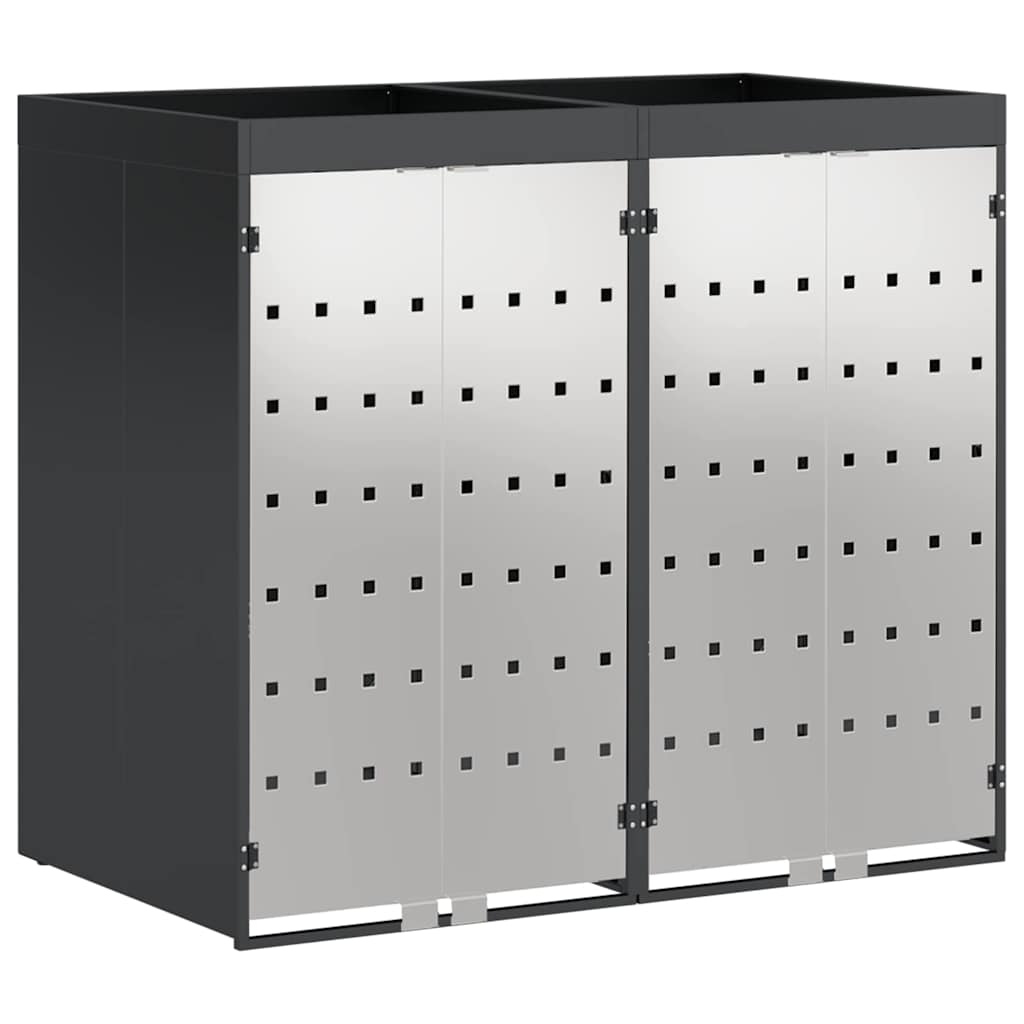 Wagenmüllbehälter für 2 Behälter 136 x 77,5 x 121,5 cm Stahl