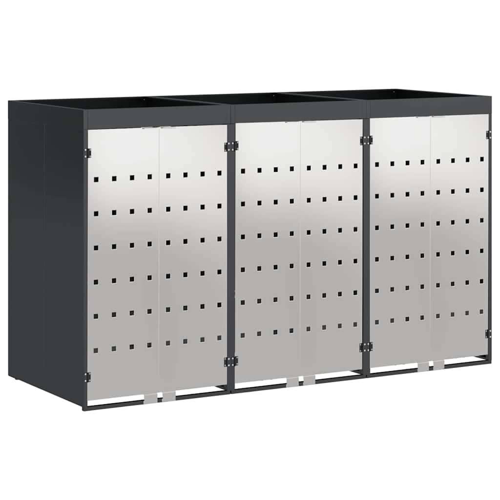 Wagenmüllbehälter für 3 Behälter 204 x 77,5 x 121,5 cm Stahl