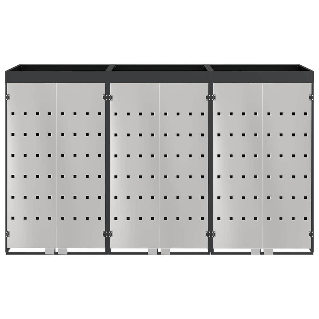 Wagenmüllbehälter für 3 Behälter 204 x 77,5 x 121,5 cm Stahl