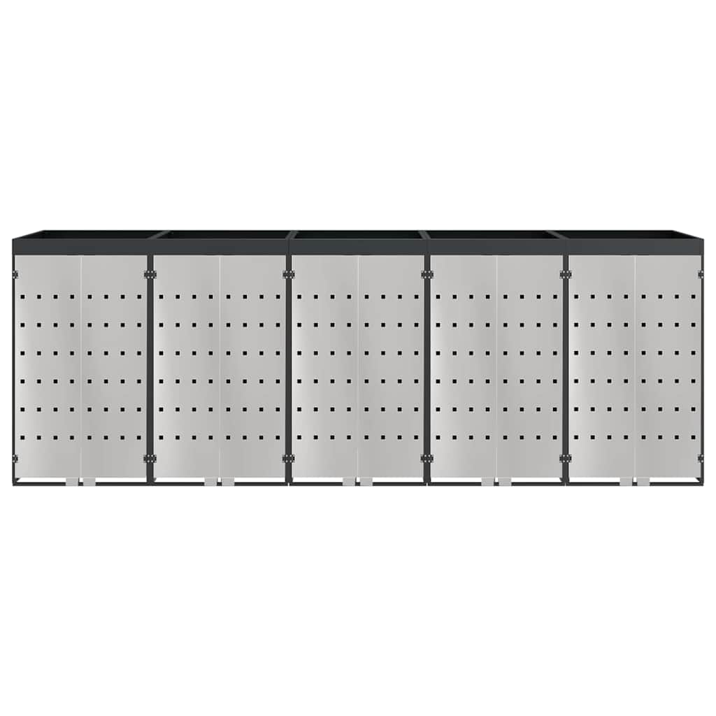 Wagenmüllbehälter für 5 Behälter 340 x 77,5 x 121,5 cm Stahl