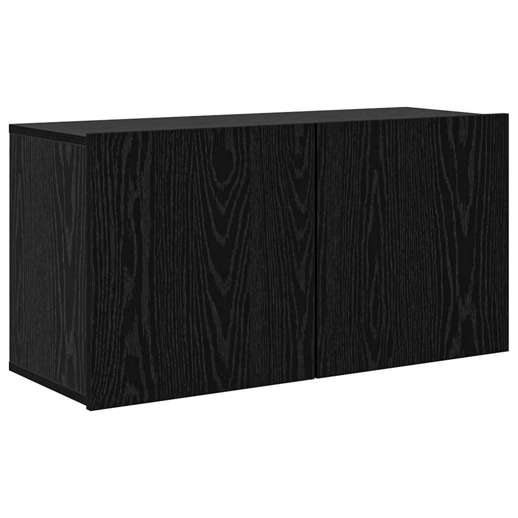 TV-Schränk 4 pcs Schwarz Eichen-Optik Holzwerkstoff