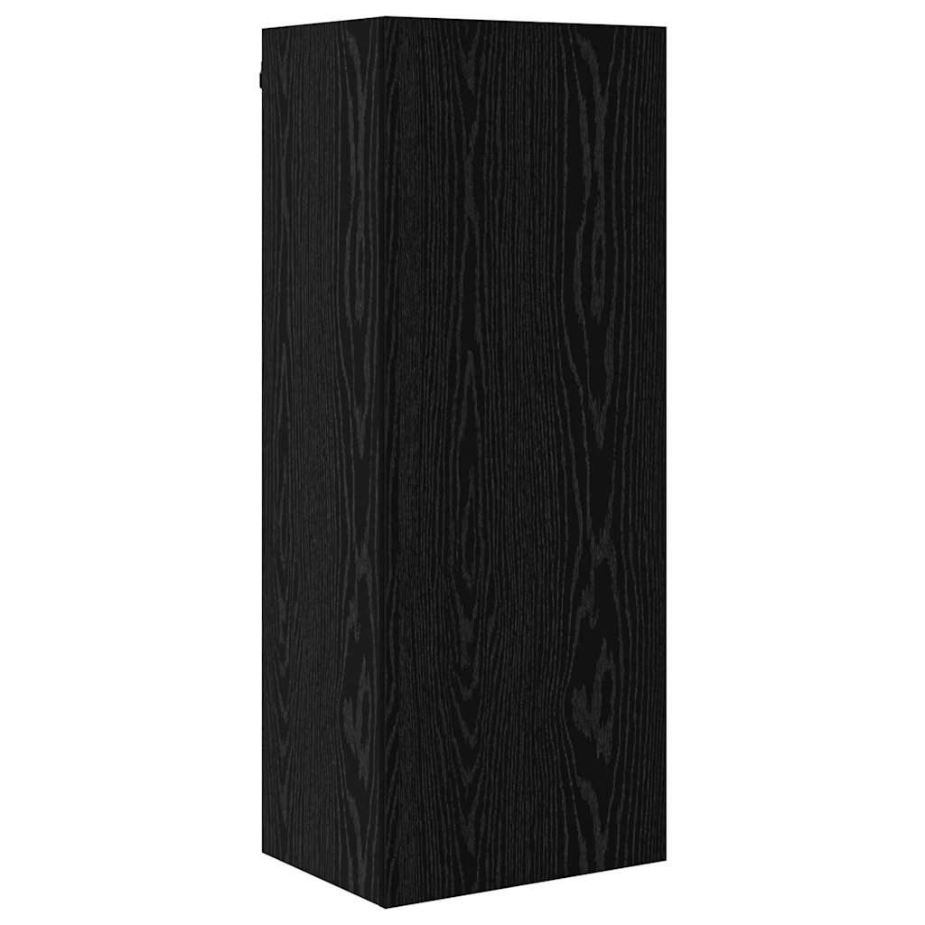 TV-Wandmöbel 5 pcs Schwarz Eichen-Optik Holzwerkstoff