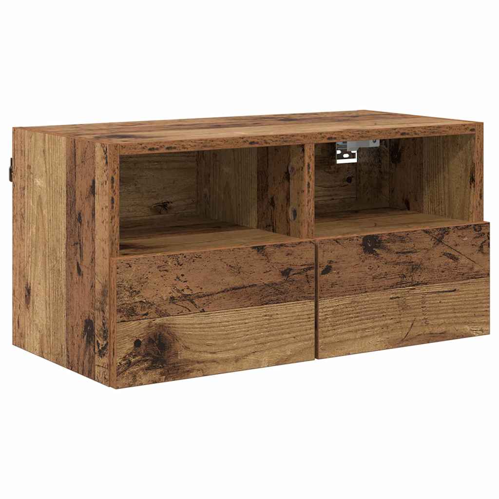TV-Wandgeräte 4 pcs Altholz Holzwerkstoff
