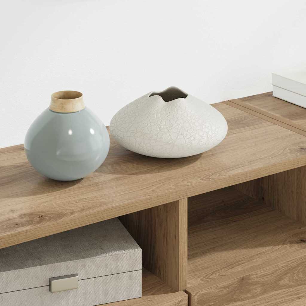 TV-Wandgeräte 4 pcs Artisan-Eiche Holzwerkstoff