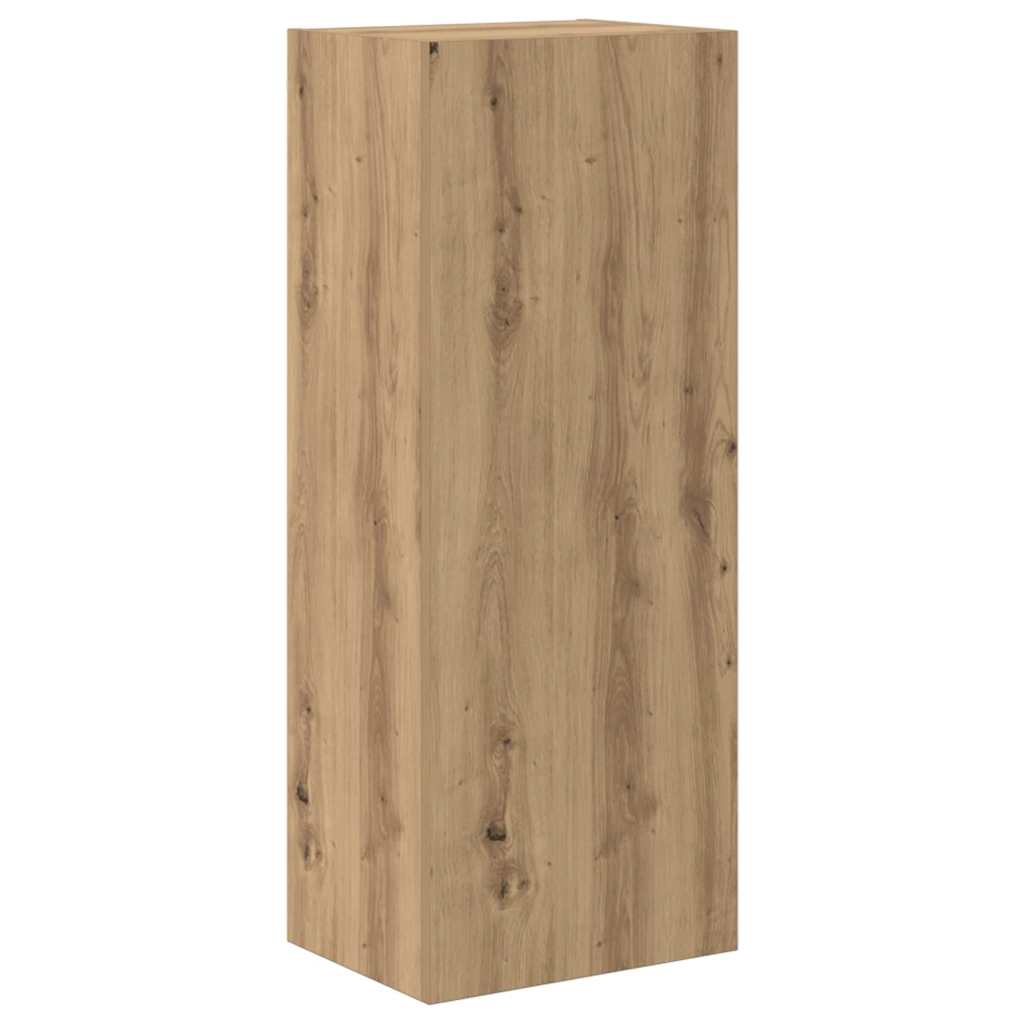 TV-Wandgeräte 4 pcs Artisan-Eiche Holzwerkstoff