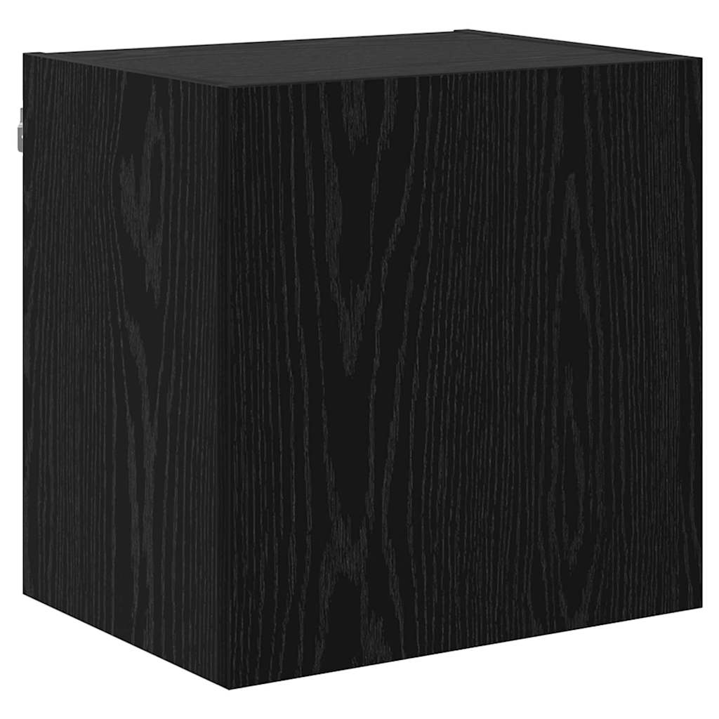 TV-Wandgeräte 4 pcs Schwarz Eichen-Optik Holzwerkstoff