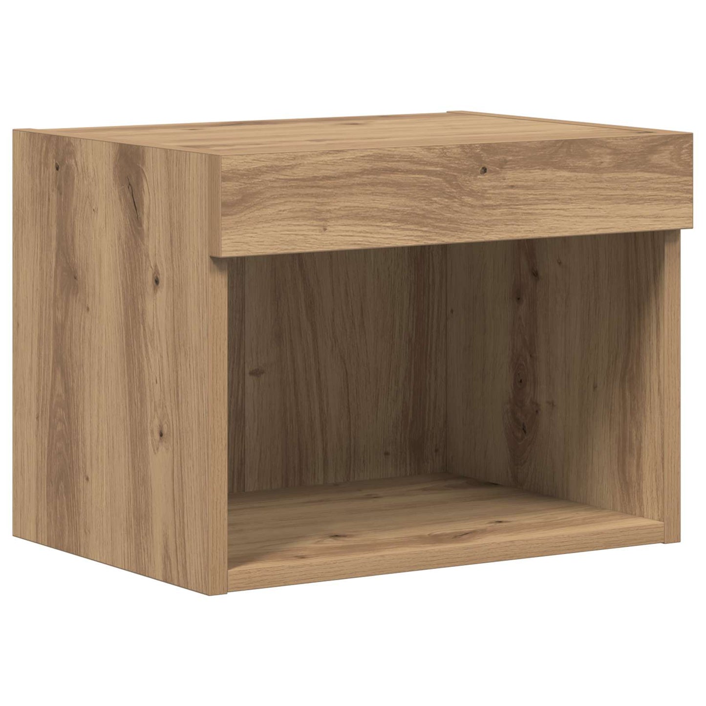 TV-Wandgeräte mit LED-Lichtleisten 6 pcs Altholz Holzwerkstoff
