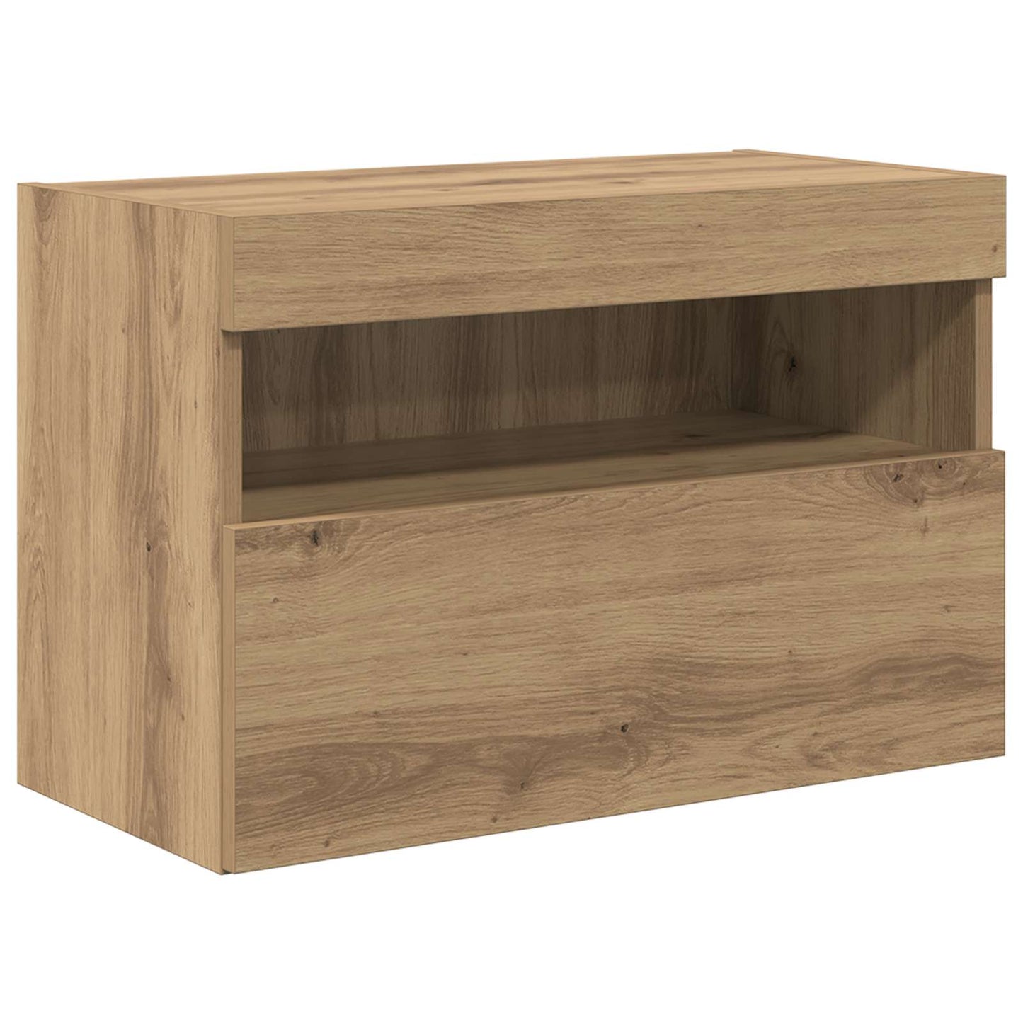 TV-Wandschrank-Set mit LED-Lichtern mit LED 7 pcs Artisan-Eiche