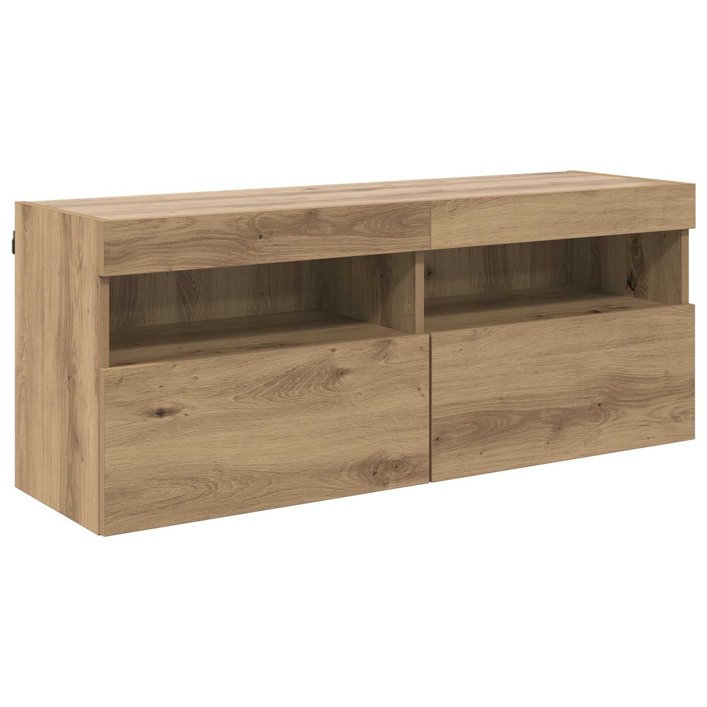 TV-Wandschrank-Set mit LED-Lichtern mit LED 7 pcs Artisan-Eiche