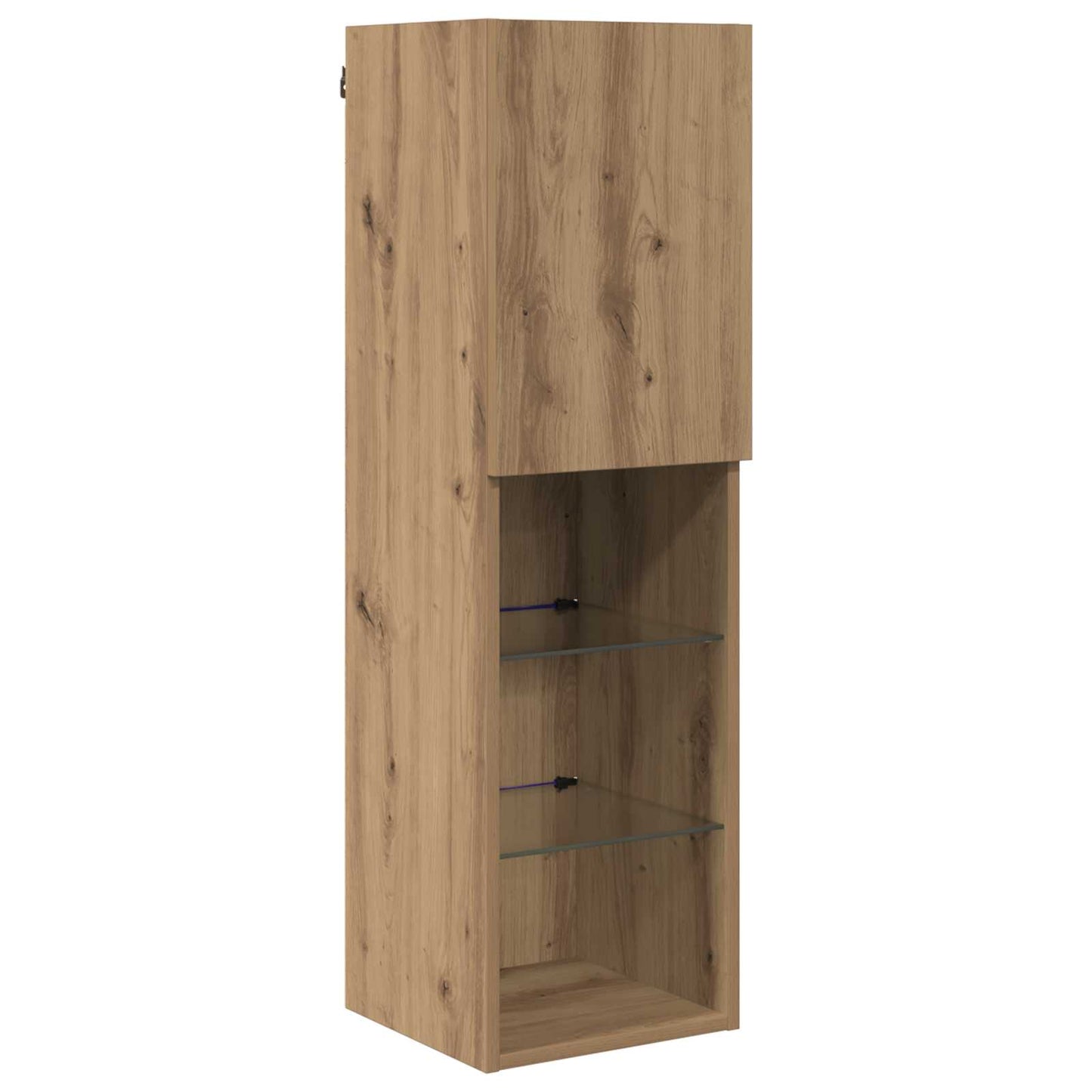 TV-Wandregal-Set Wandmontiert 7 pcs Artisan-Eiche Holzwerkstoff