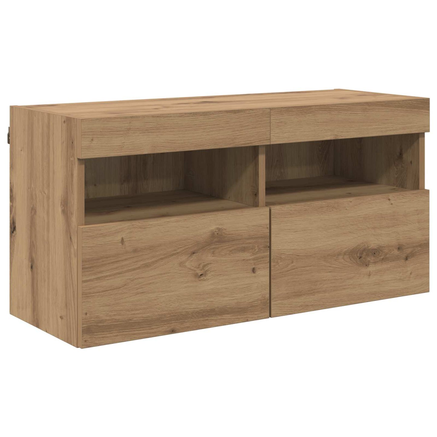 TV-Wandregal-Set Wandmontiert 7 pcs Artisan-Eiche Holzwerkstoff
