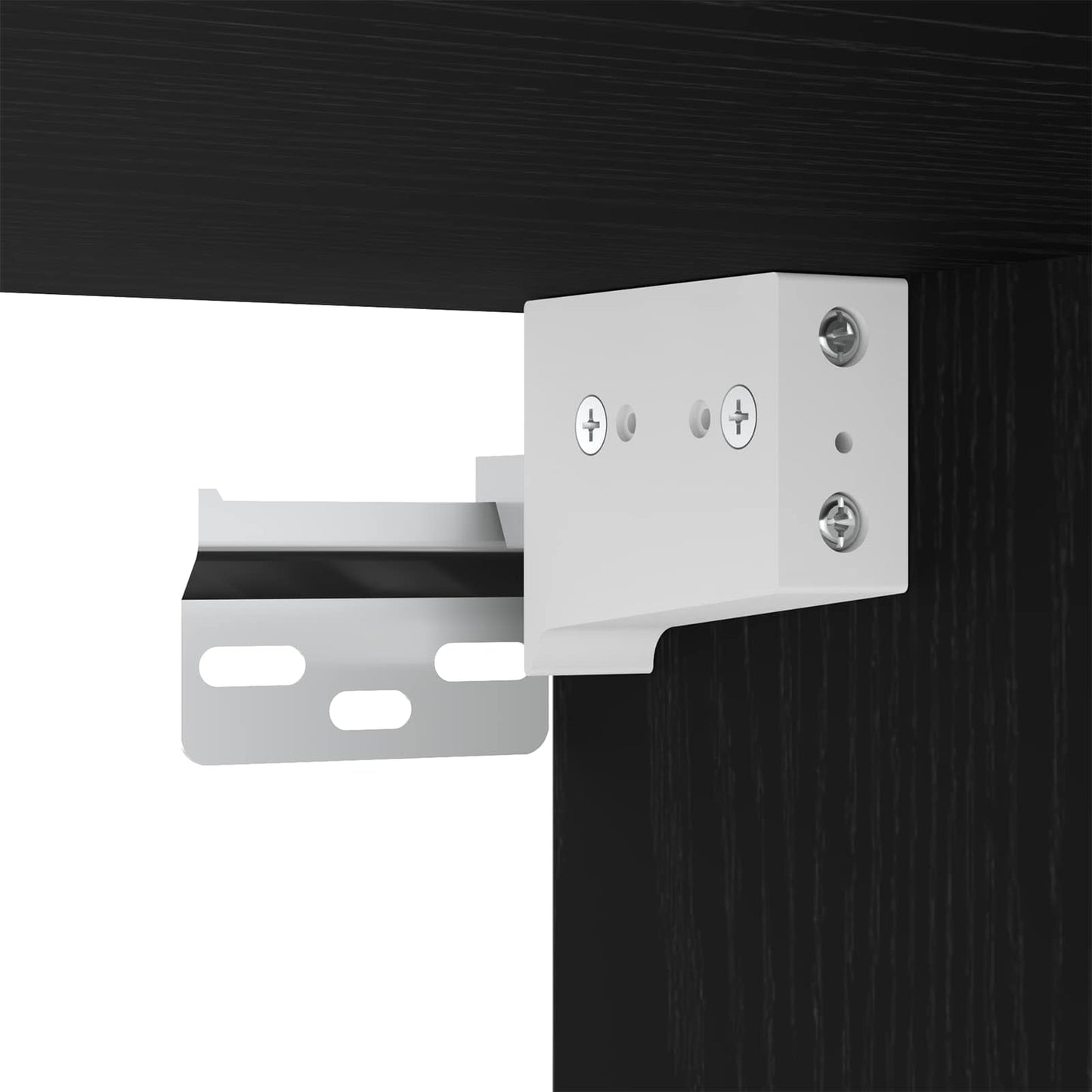 TV-Wandregale 4 pcs Schwarz Eichen-Optik Holzwerkstoff