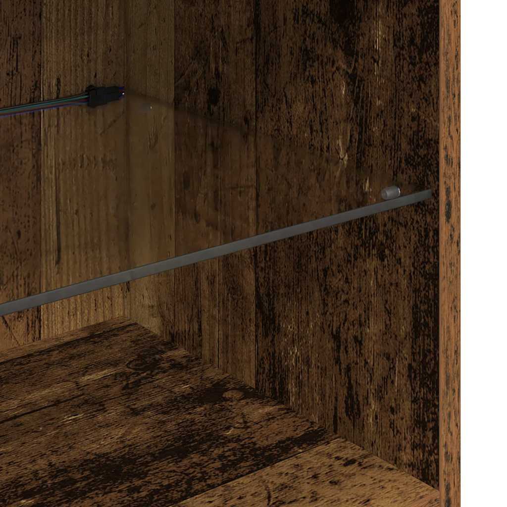 TV-Wandgeräte 5 pcs Schwarz Eichen-Optik Holzwerkstoff