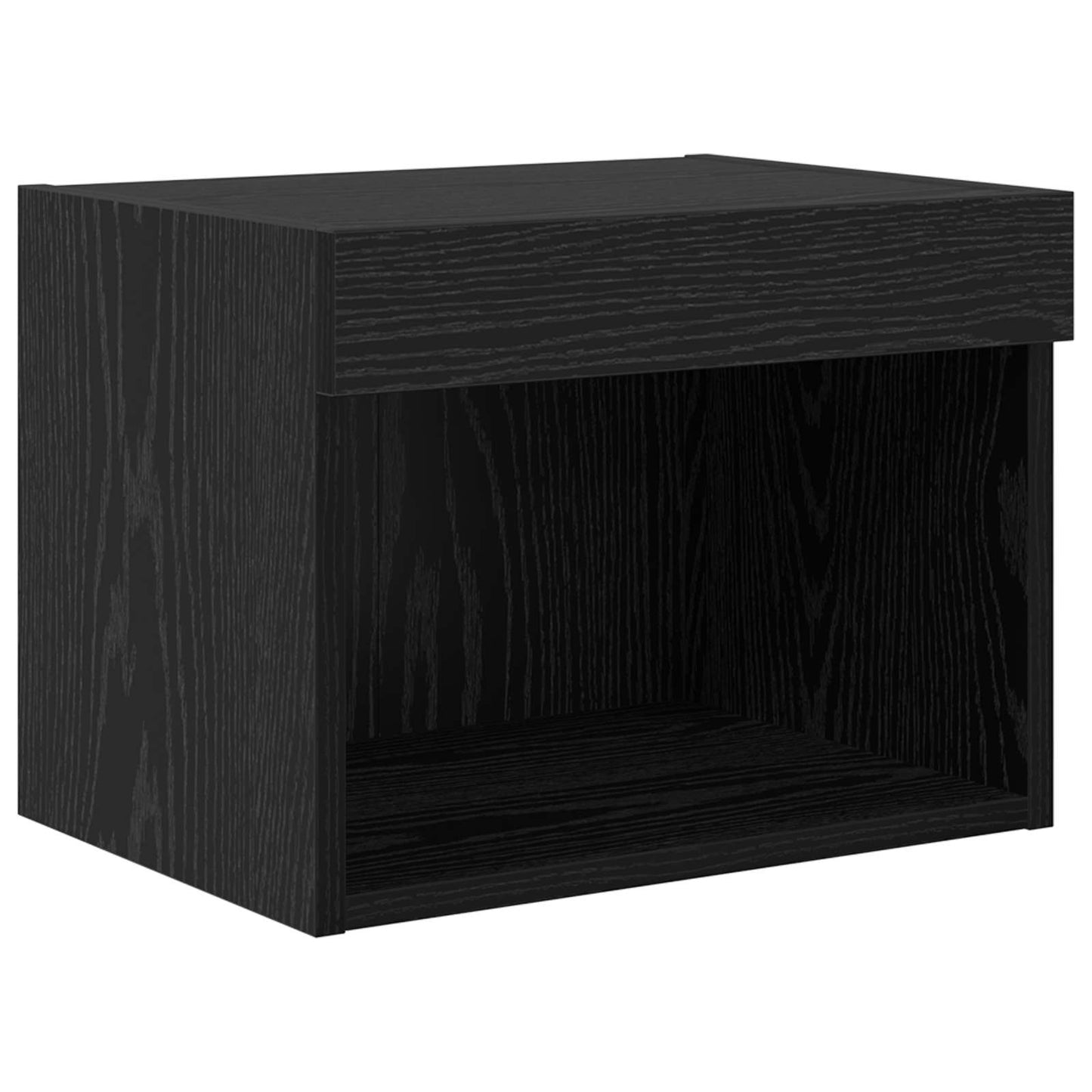 TV-Wandregal-Set 5 pcs Schwarz Eichen-Optik Holzwerkstoff