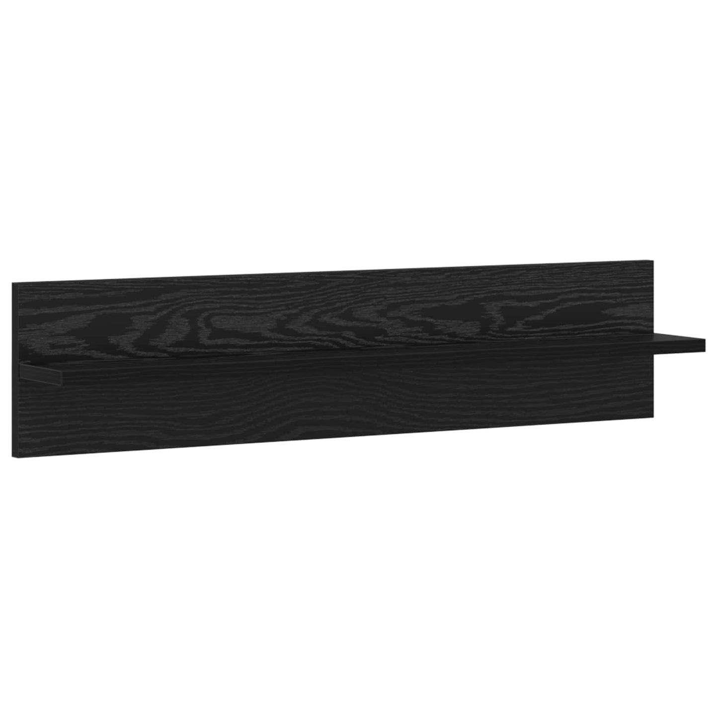 TV-Wandregal-Set 5 pcs Schwarz Eichen-Optik Holzwerkstoff