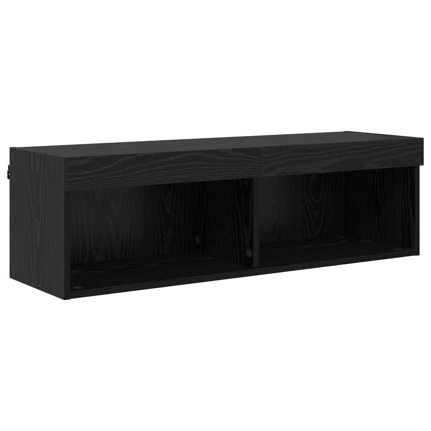 TV-Wandregal-Set 5 pcs Schwarz Eichen-Optik Holzwerkstoff