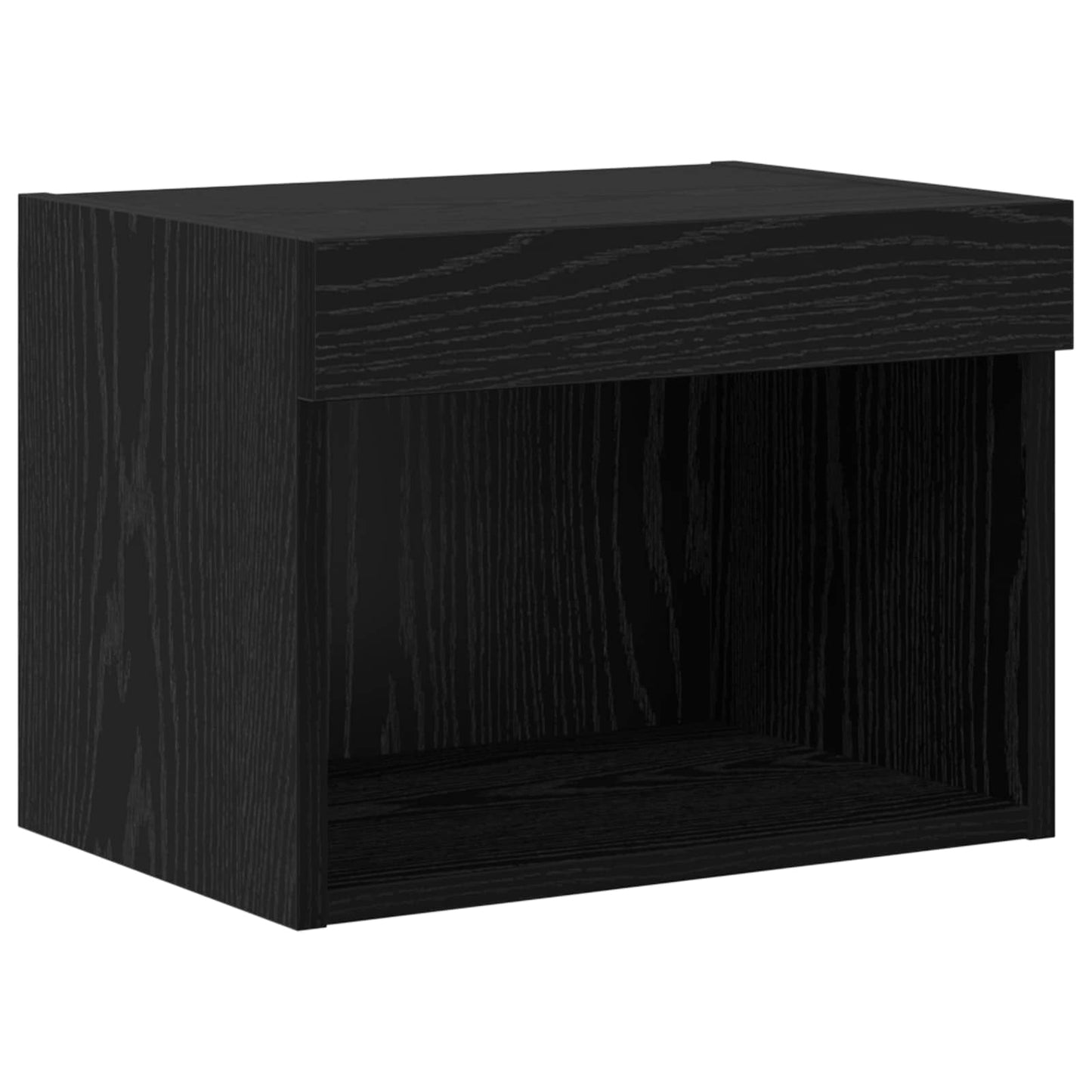 TV Wand Einheiten mit LED mit LED 5 pcs Schwarz Eichen-Optik