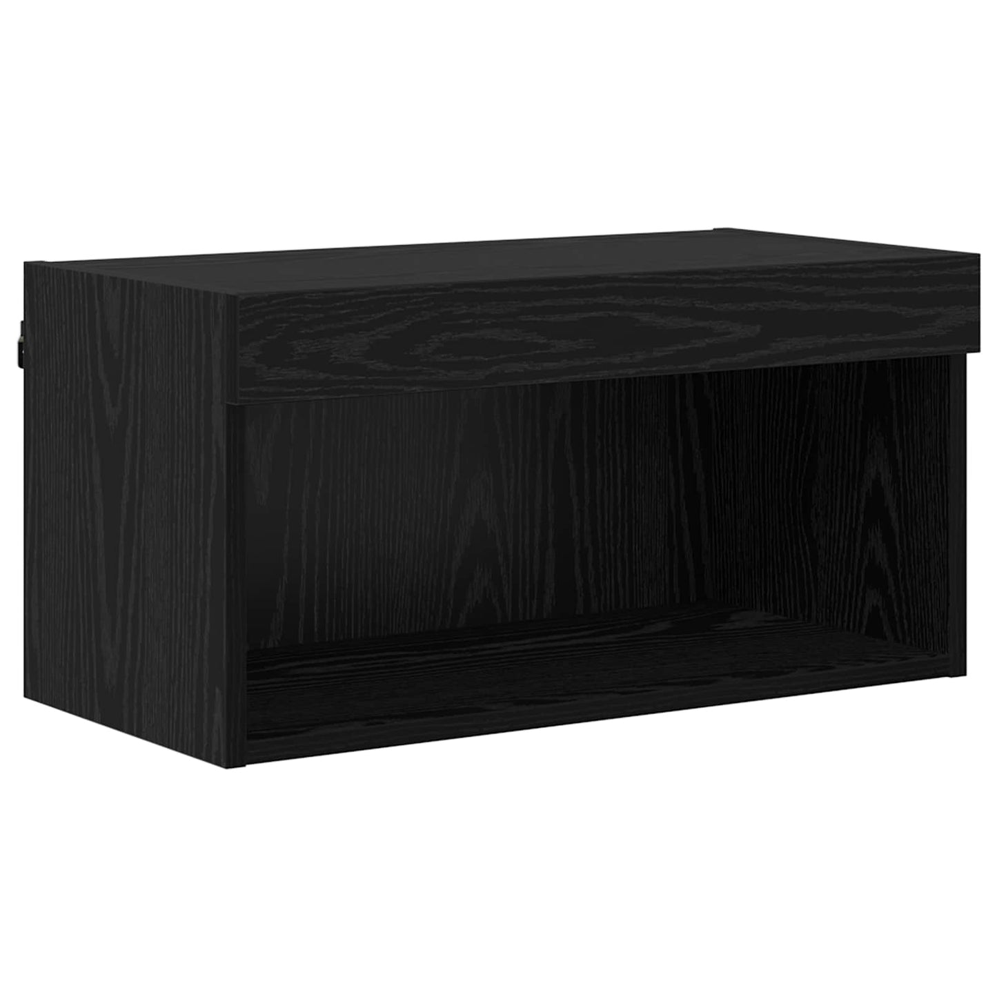 TV Wand Einheiten mit LED mit LED 5 pcs Schwarz Eichen-Optik