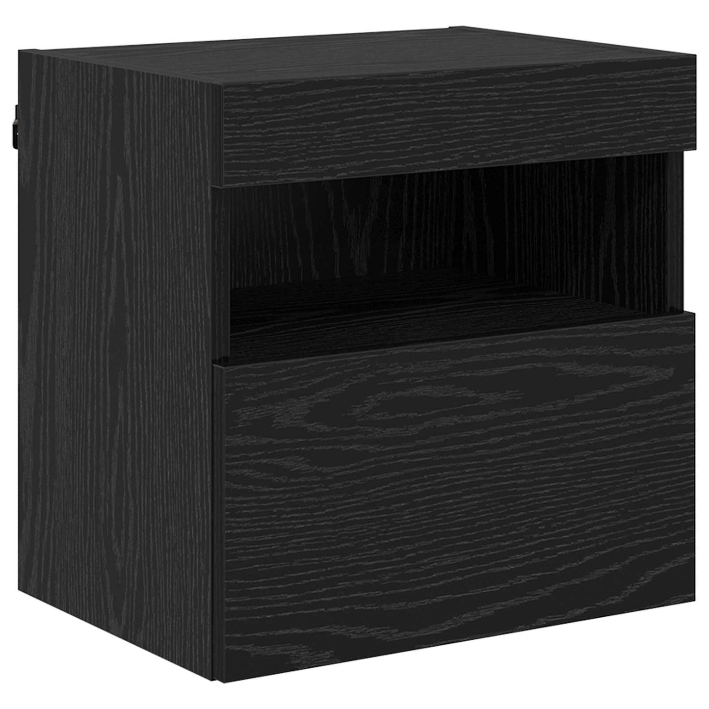 TV-Wandgeräte 6 pcs Schwarz Eichen-Optik Holzwerkstoff