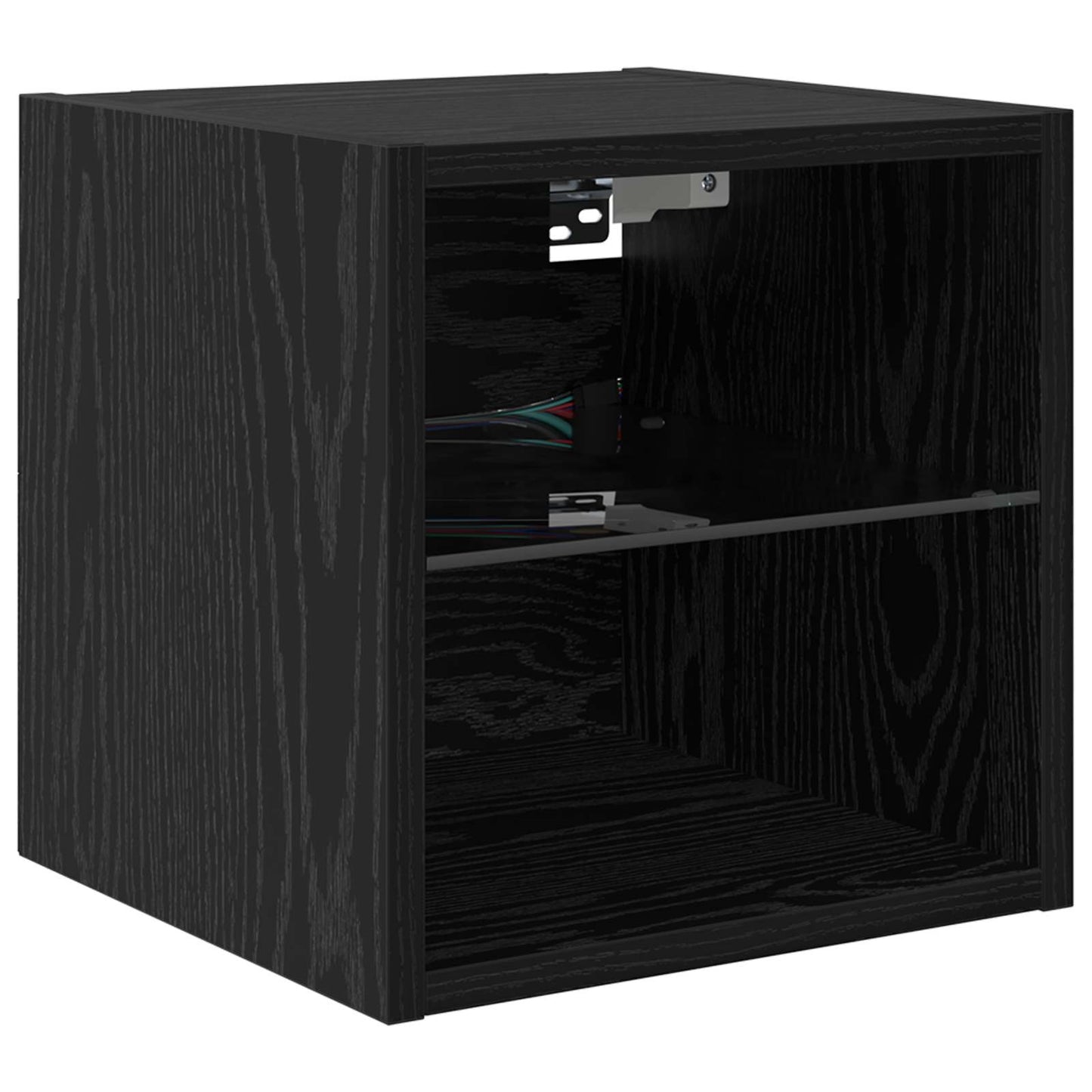TV-Wandgeräte 6 pcs Schwarz Eichen-Optik Holzwerkstoff