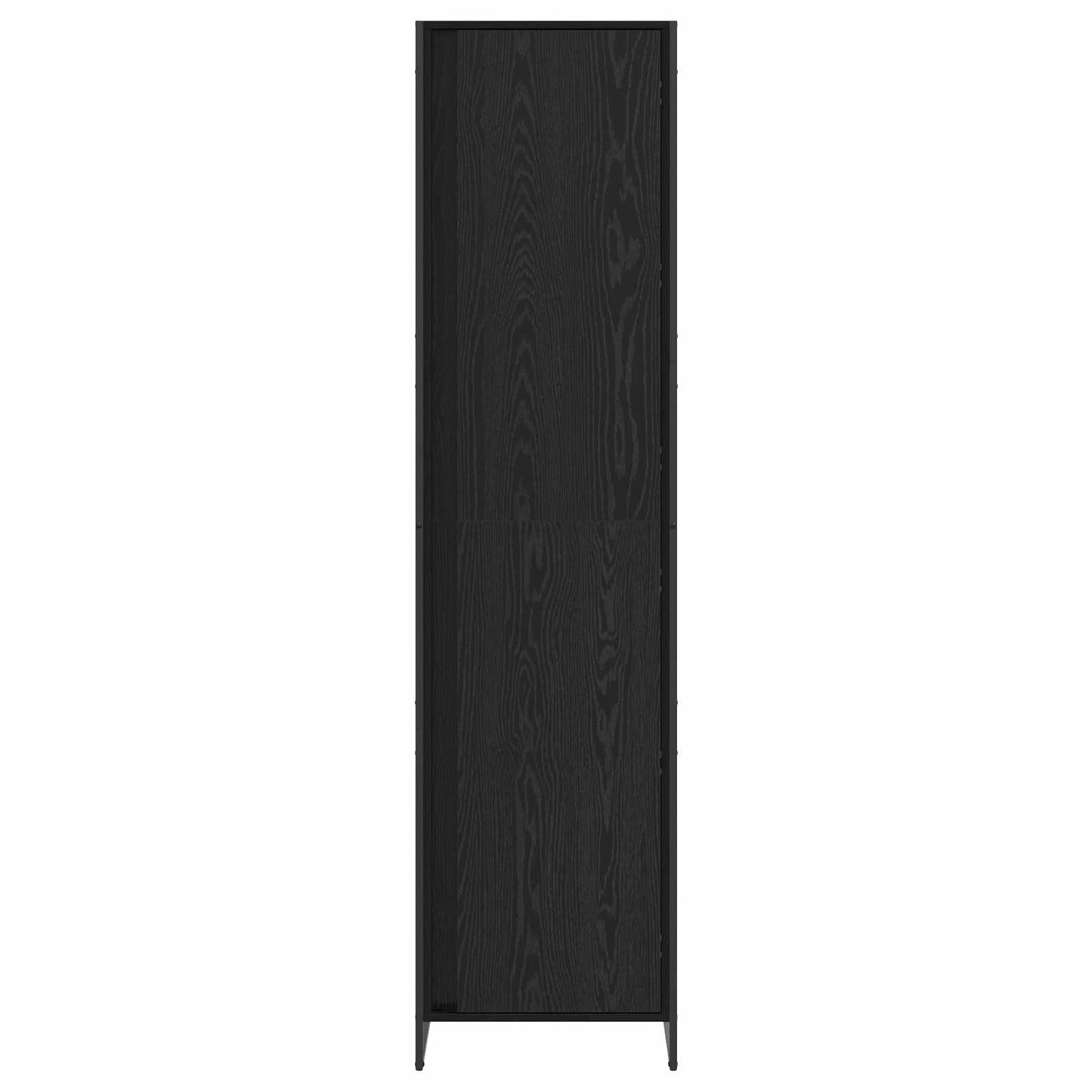 Warderobe mit Tür 2 pcs Schwarz Eichen-Optik 50 x 50 x 200 cm