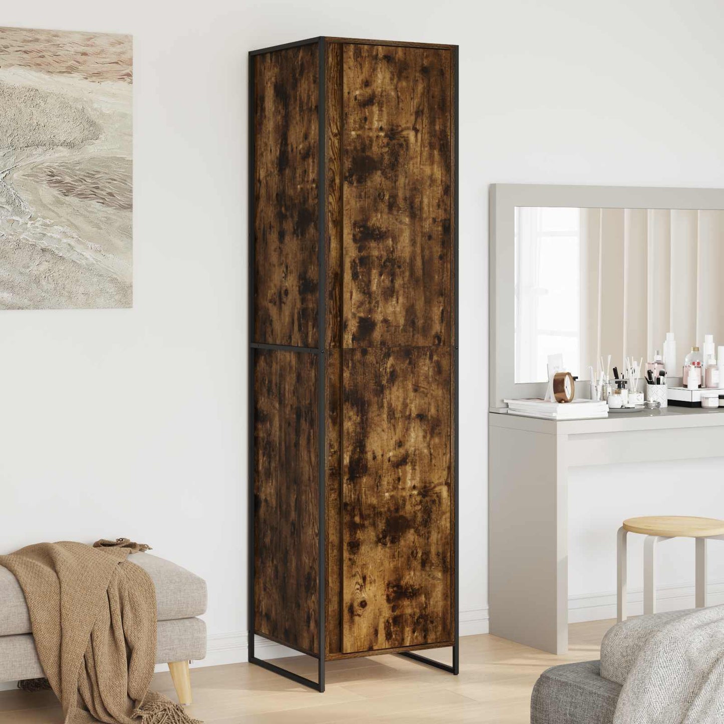 Warderobe 2 pcs Raucharbe 50 x 50 x 200 cm Holzwerkstoff