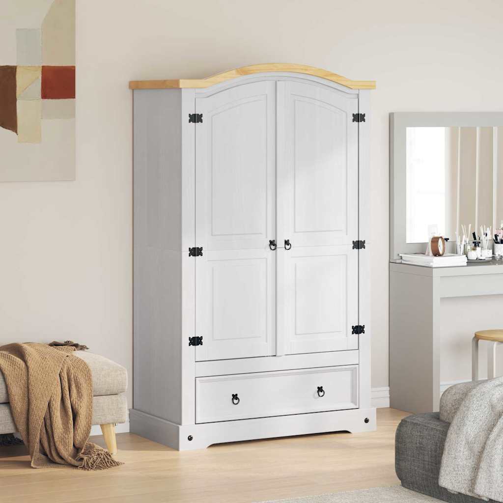 Kleiderschrank mit Schubladen Corona Weiß 101 x 52 x 170 cm