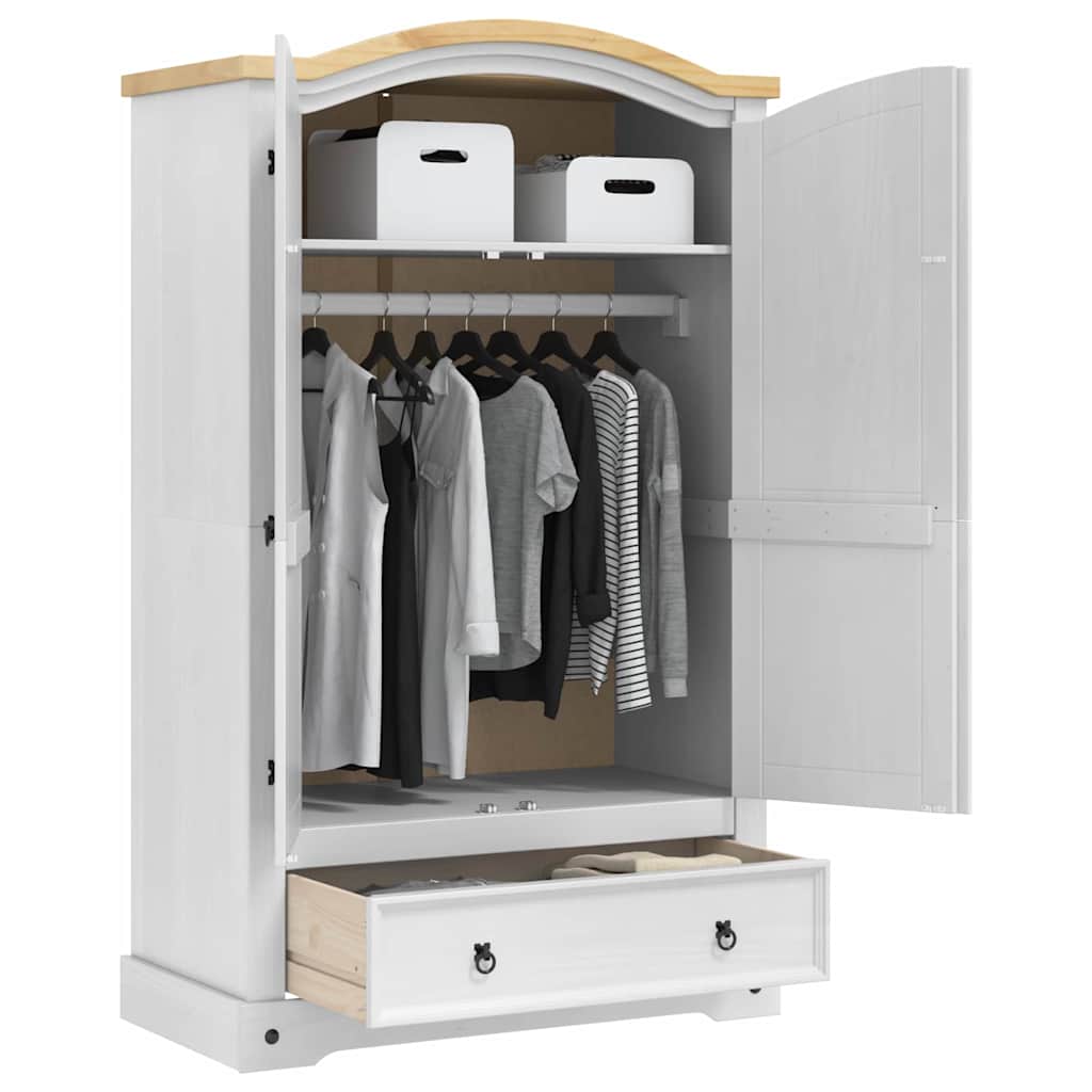 Kleiderschrank mit Schubladen Corona Weiß 101 x 52 x 170 cm