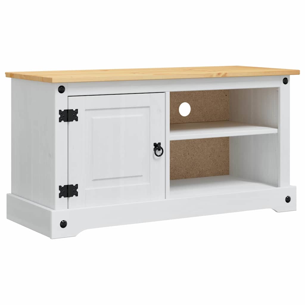 TV-Schränk Corona Weiß 100 x 40 x 52 cm Massives Kiefernholz
