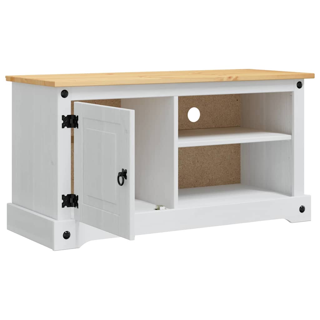 TV-Schränk Corona Weiß 100 x 40 x 52 cm Massives Kiefernholz