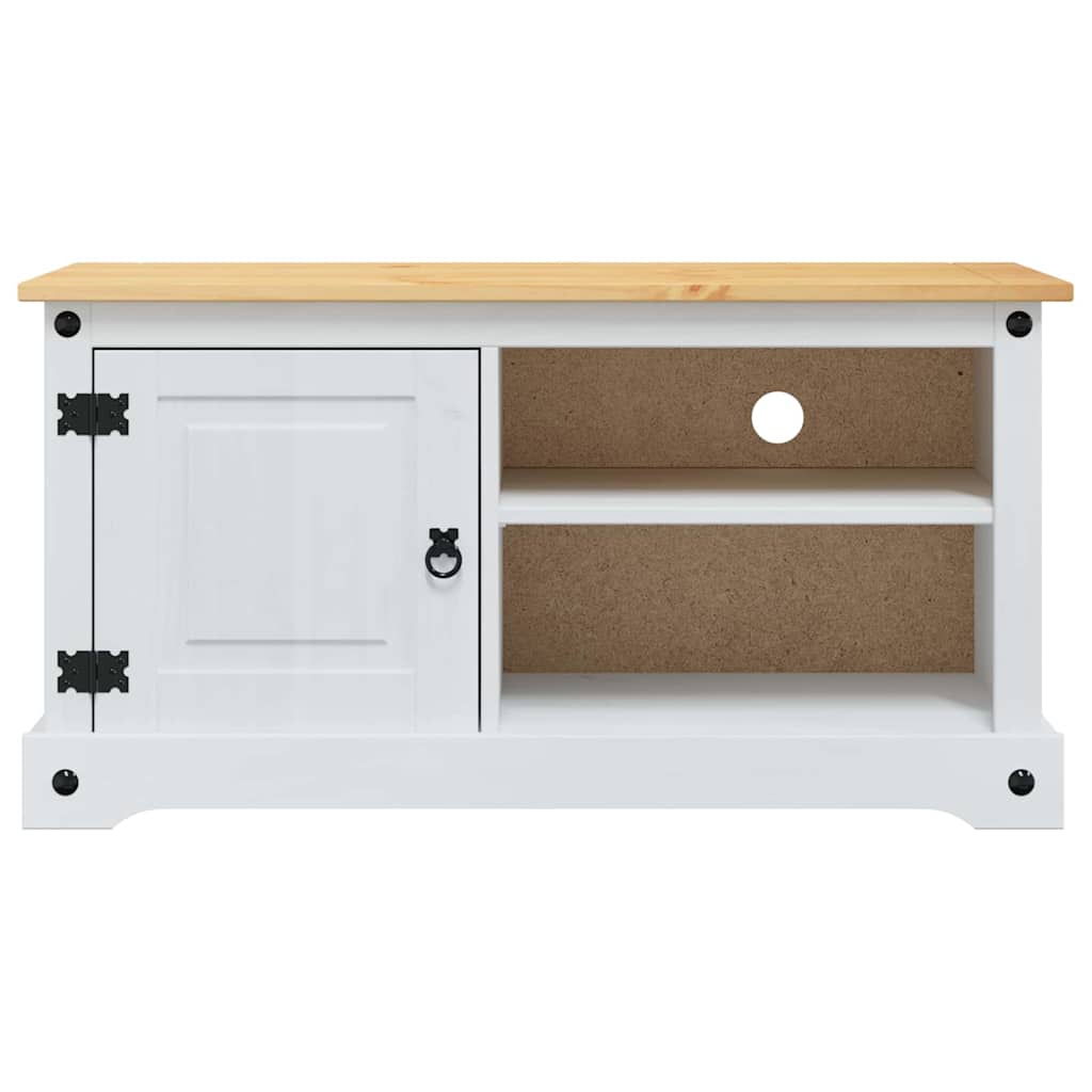 TV-Schränk Corona Weiß 100 x 40 x 52 cm Massives Kiefernholz