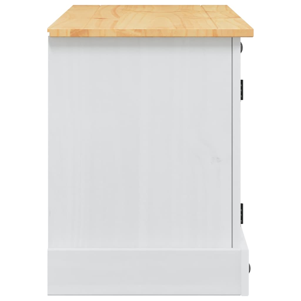 TV-Schränk Corona Weiß 100 x 40 x 52 cm Massives Kiefernholz