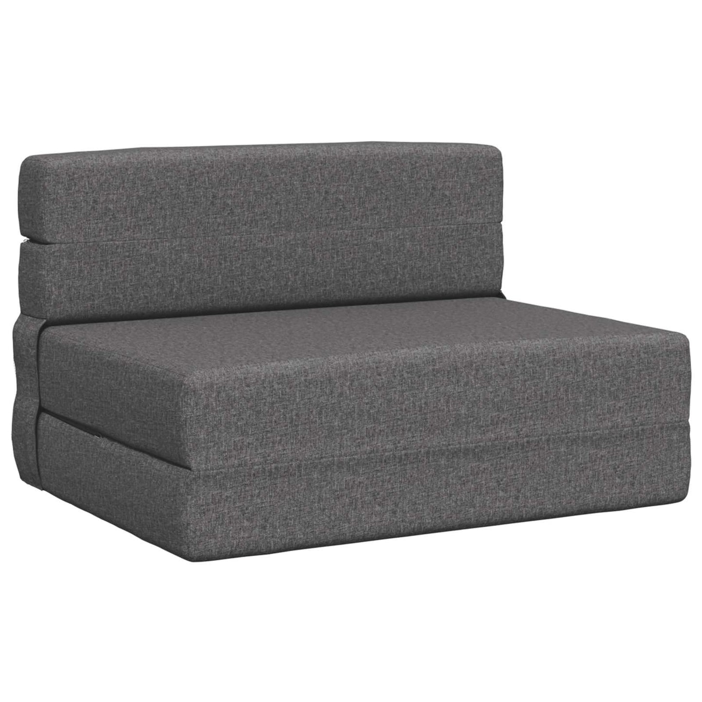 Klappsofa Bett Hellgrau 190 x 100 x 15 cm Stoff