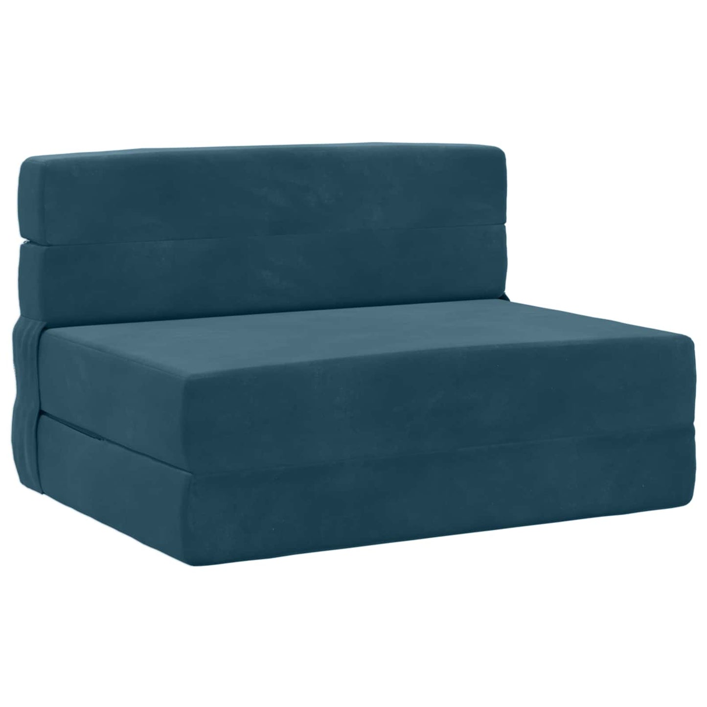 Klappsofa Bett Blau 190 x 100 x 15 cm Samt