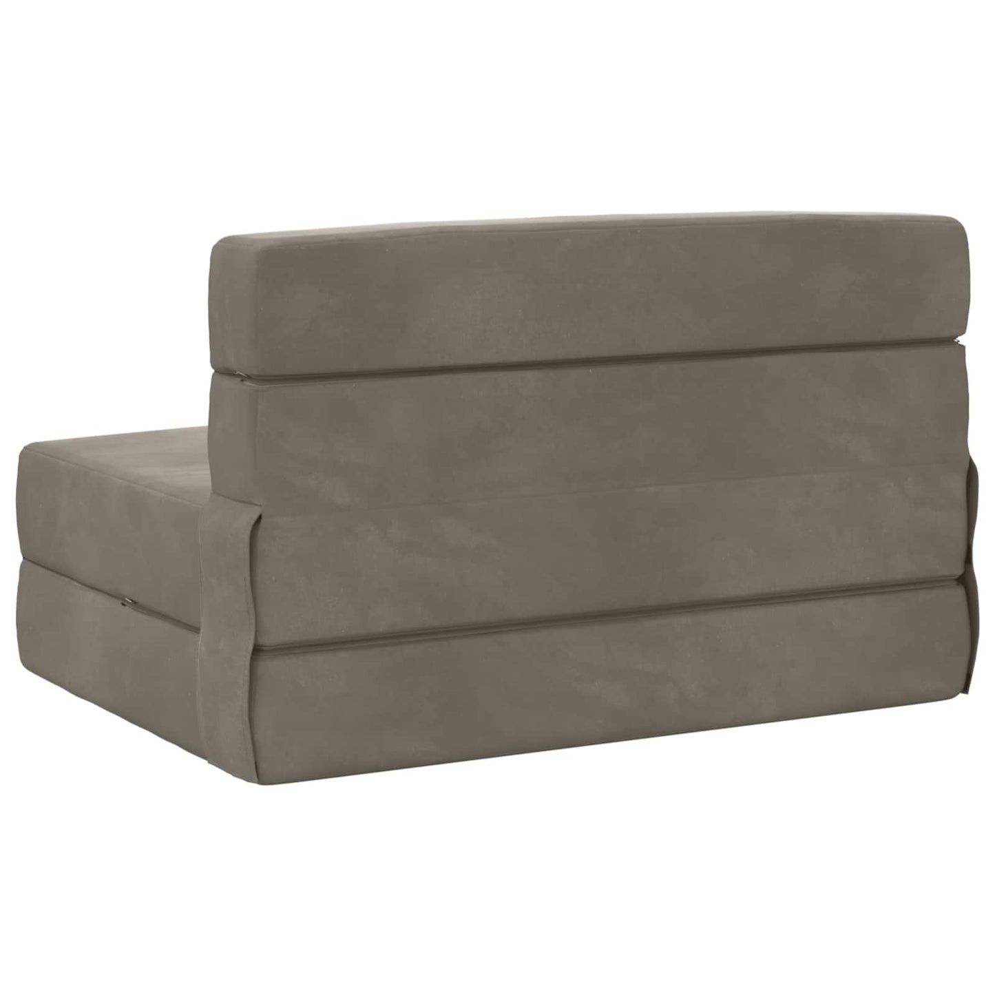 Klappsofa Bett Hellgrau 190 x 100 x 15 cm Samt