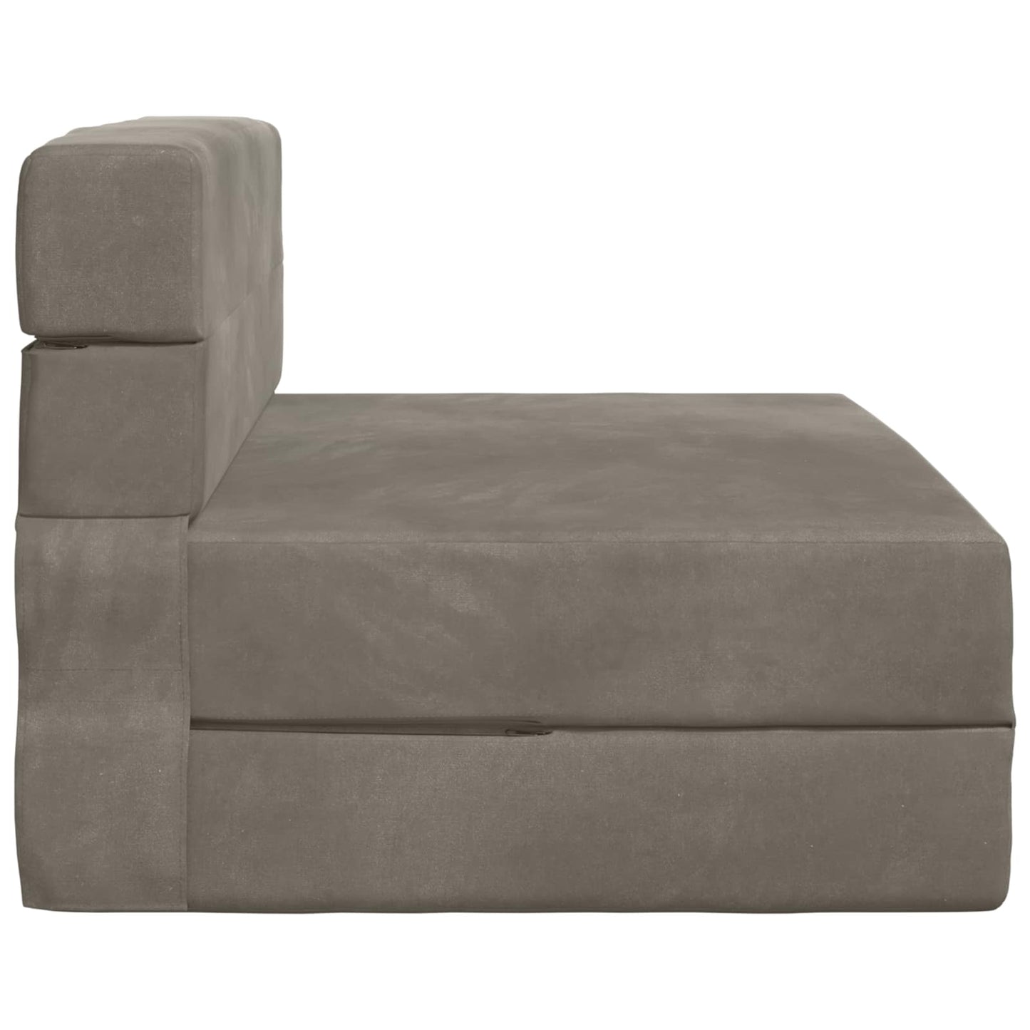 Klappsofa Bett Hellgrau 190 x 100 x 15 cm Samt