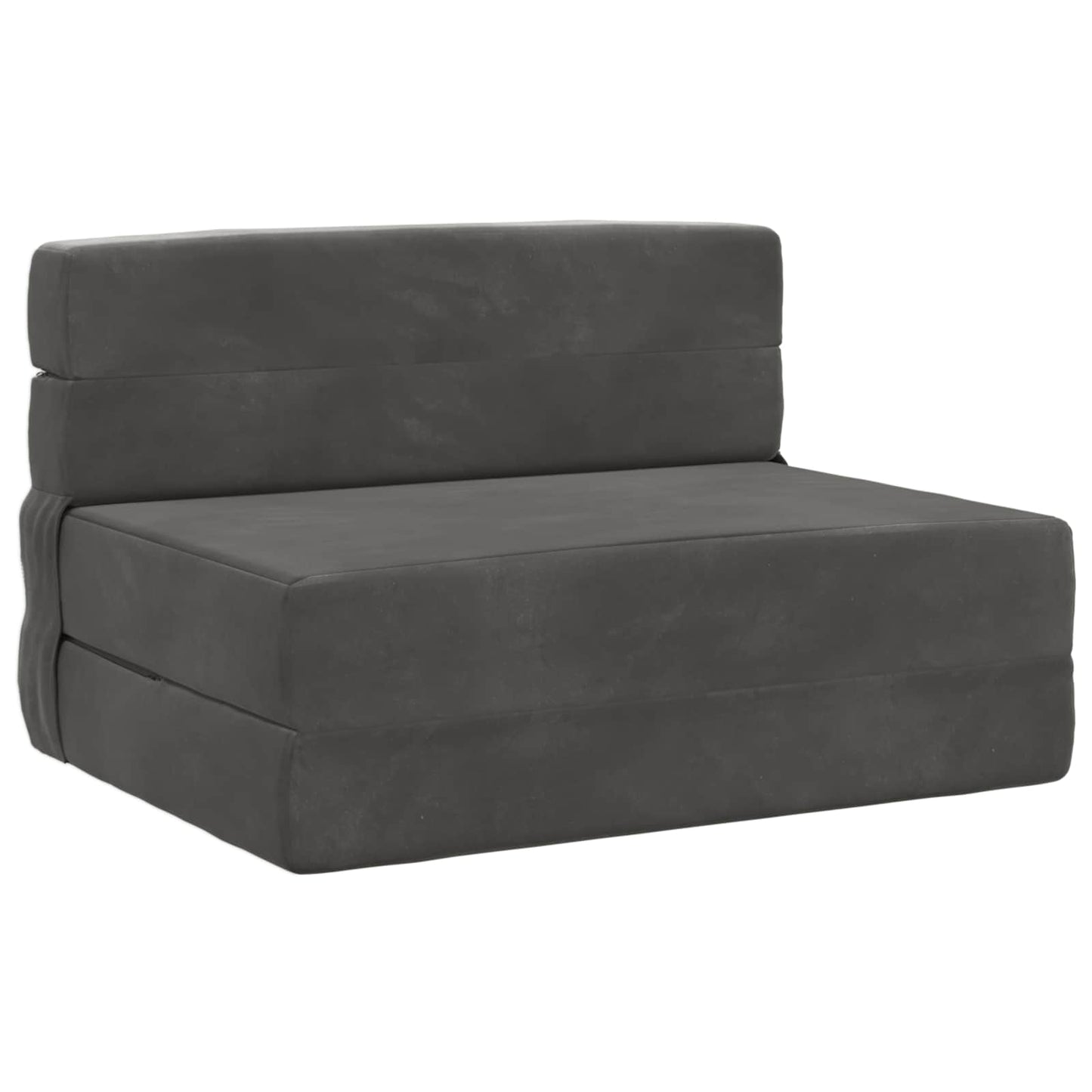Klappsofa Bett Dunkelgrau 190 x 100 x 15 cm Samt