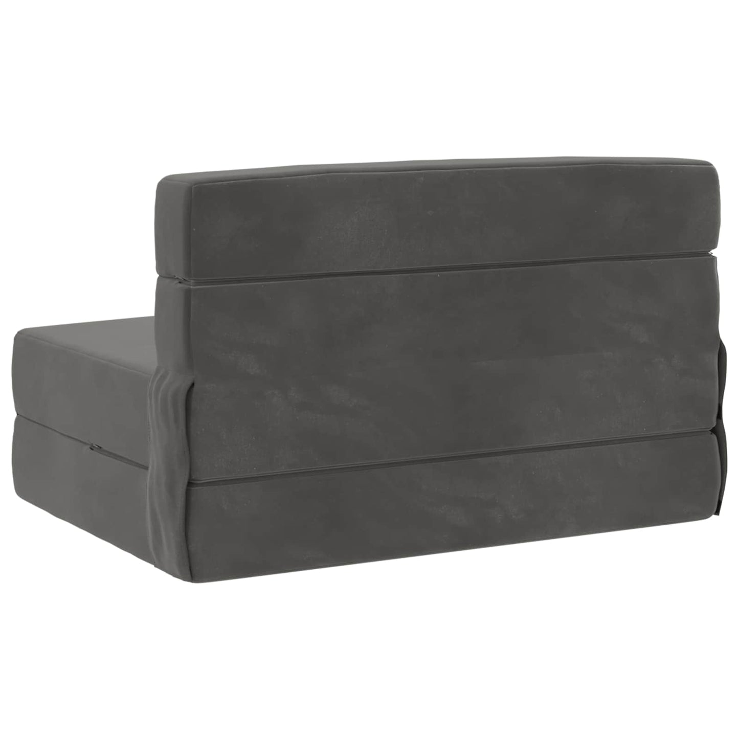 Klappsofa Bett Dunkelgrau 190 x 100 x 15 cm Samt
