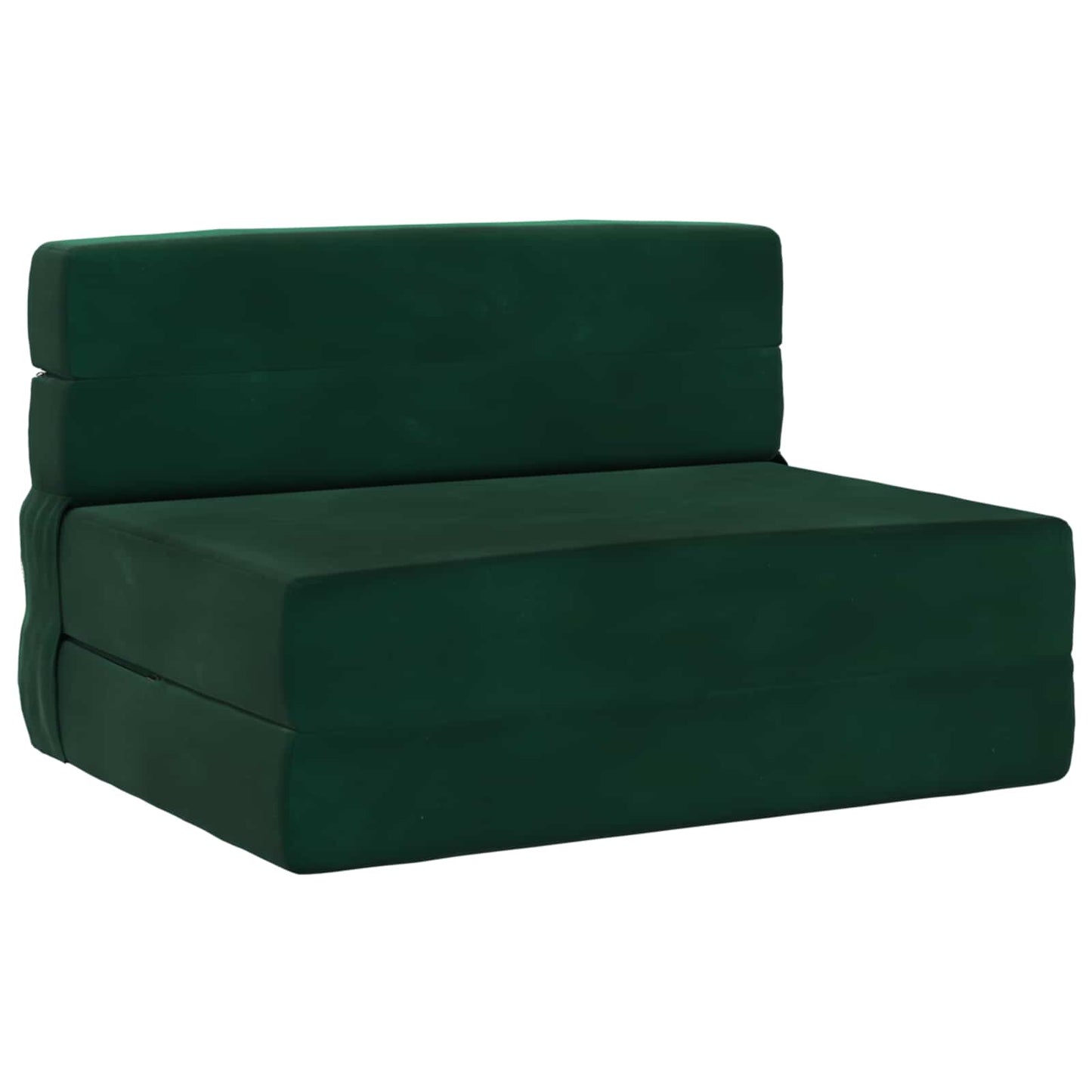 Klappsofa Bett Dunkelgrün 190 x 100 x 15 cm Samt