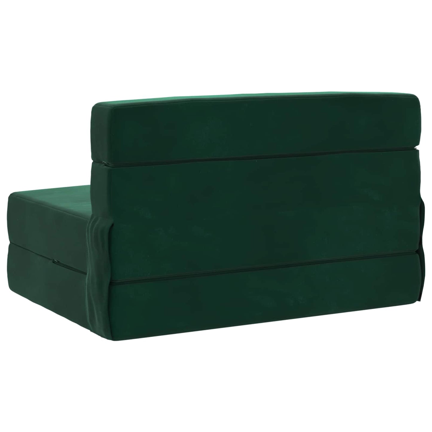 Klappsofa Bett Dunkelgrün 190 x 100 x 15 cm Samt