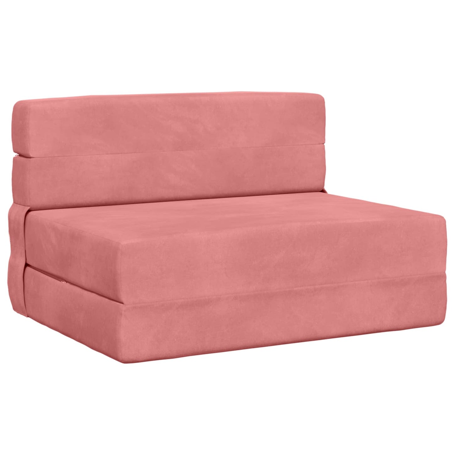 Klappsofa Bett Rosa 190 x 100 x 15 cm Samt
